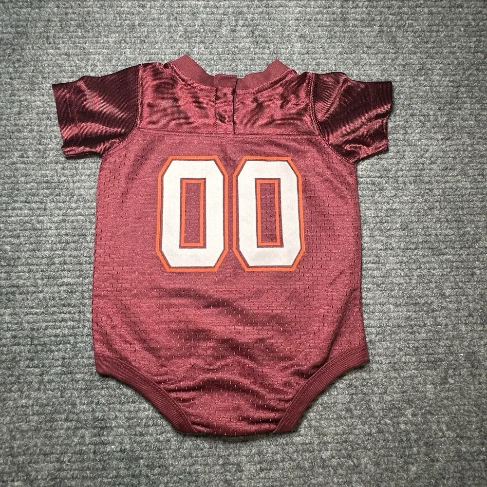 NIKE VIRGINIA TECH HOKIES FOOTBALL Romper 3/6 Months Collegiate‎
